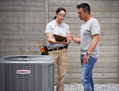 HVAC Technician and Customer AC Repair in Plano, TX